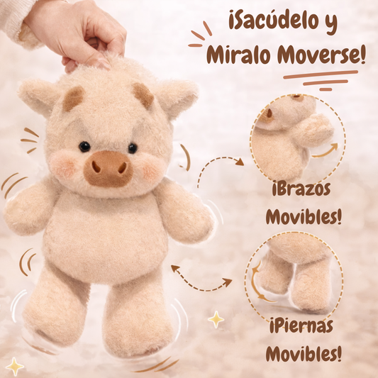 DashMoo peluche vaca que corre - detalle